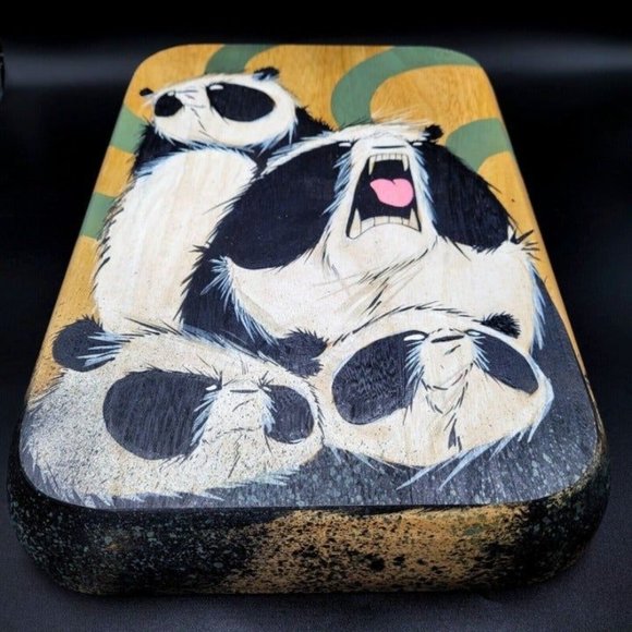 PANDA KING Original Painting & Sketch by Aaron WOES MARTIN a.k.a ANGRY WOEBOTS - Picture 2 of 12